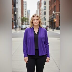 NWOT, Sportive Plus, Purple Activewear Plus Size Jacket, 2X, Made in 🇨🇦